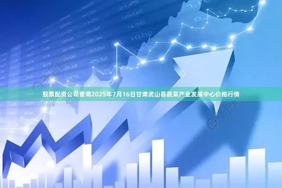 股票配资公司查询2025年7月16日甘肃武山县蔬菜产业发展中心价格行情