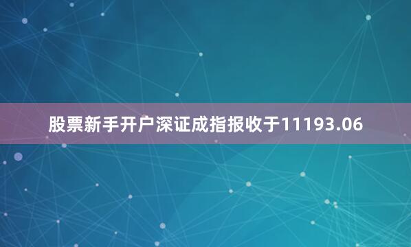 股票新手开户深证成指报收于11193.06